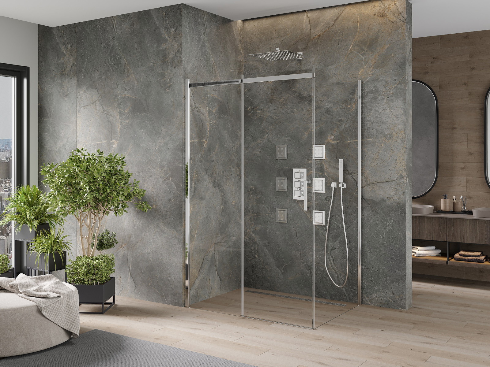 Mexen Omega kabina prysznicowa rozsuwana 100 x 80 cm, transparent, chrom - 825-100-080-01-00